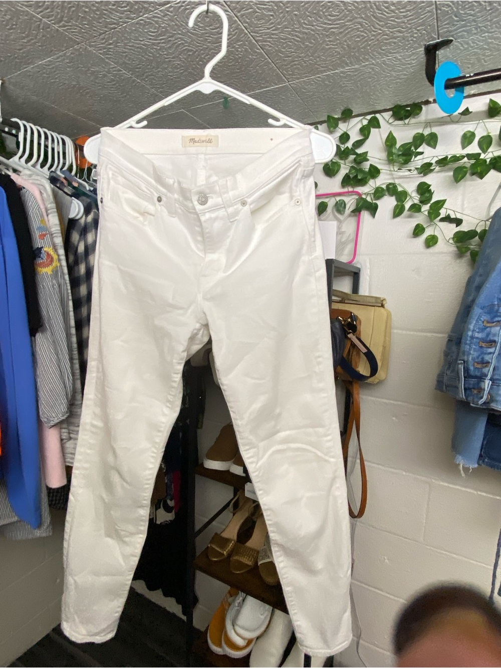 Madewell White Straight-Leg High-Rise Jeans